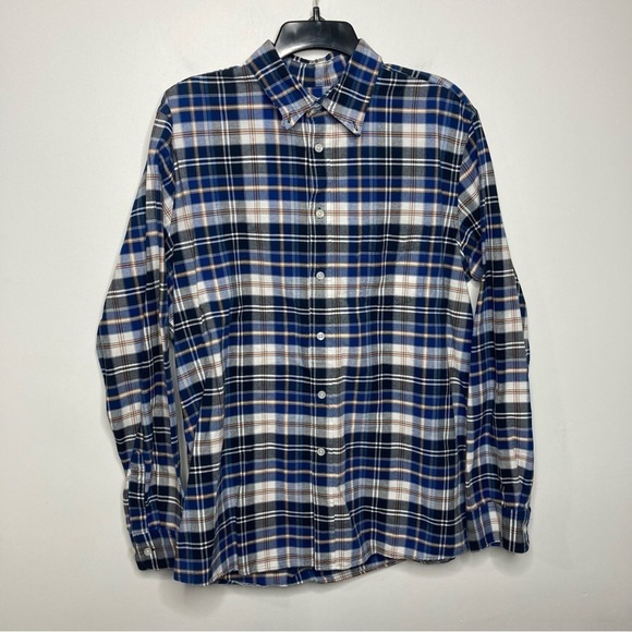Merona plaid button down shirt size large - Picture 1 of 5